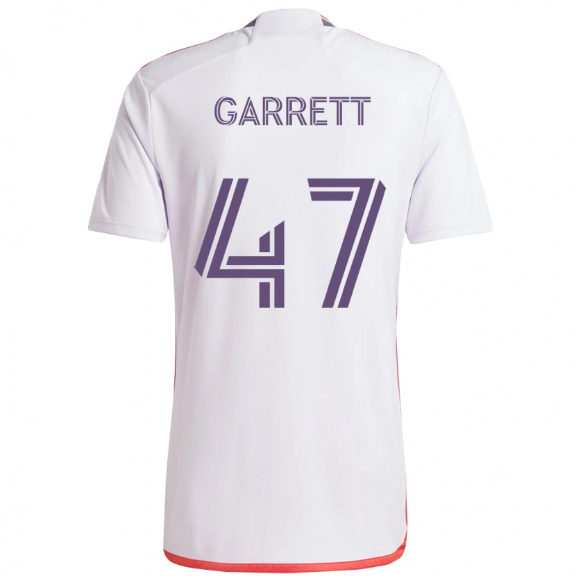 Danxen Børn Ian Garrett #47 Lilla Hvid Udebane Spillertrøjer 2025/26 Trøje T-Shirt
