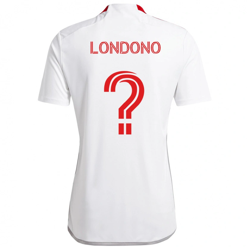 Danxen Børn Tyler Londono #0 Rød Hvid Udebane Spillertrøjer 2025/26 Trøje T-Shirt