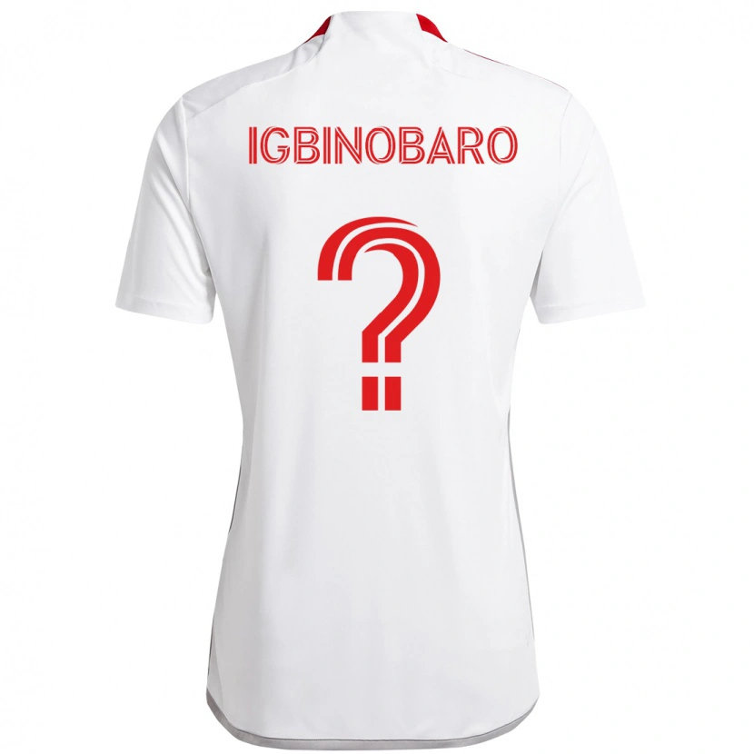 Danxen Børn Philip Igbinobaro #0 Rød Hvid Udebane Spillertrøjer 2025/26 Trøje T-Shirt