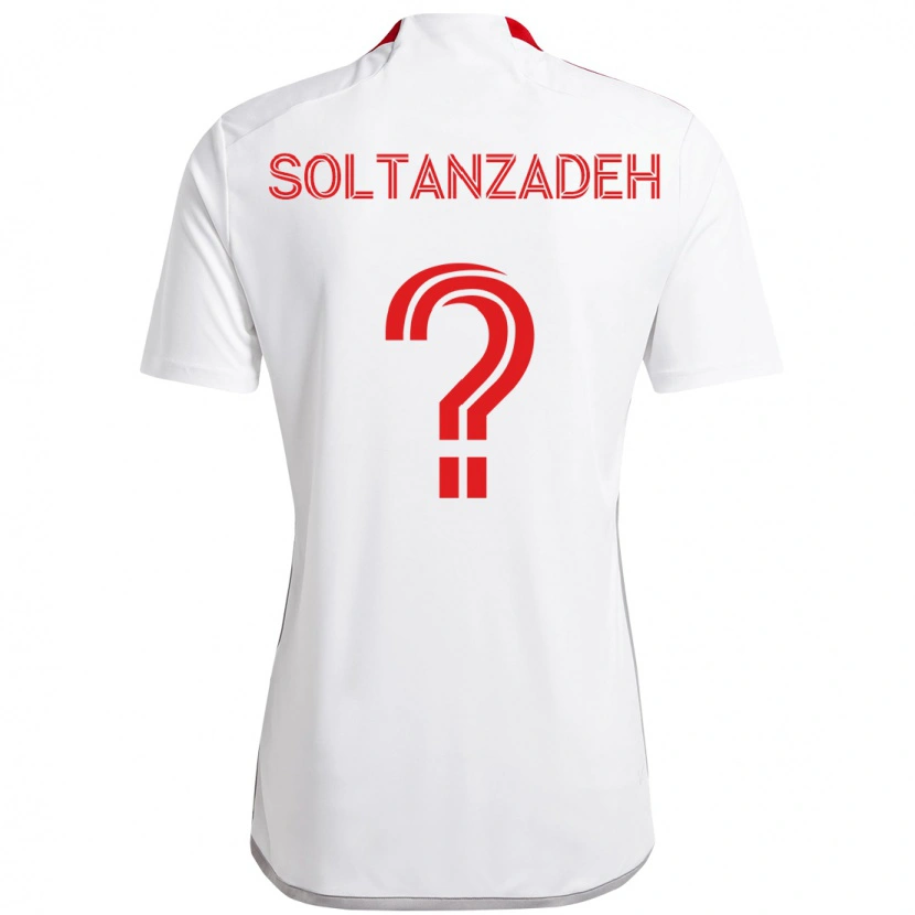 Danxen Børn Shayan Soltanzadeh #0 Rød Hvid Udebane Spillertrøjer 2025/26 Trøje T-Shirt