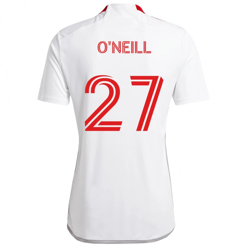 Danxen Børn Shane O'neill #27 Rød Hvid Udebane Spillertrøjer 2025/26 Trøje T-Shirt