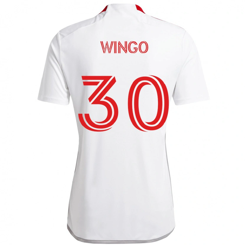 Danxen Børn Henry Wingo #30 Rød Hvid Udebane Spillertrøjer 2025/26 Trøje T-Shirt