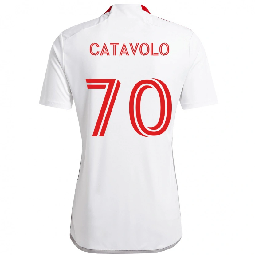 Danxen Børn Matthew Catavolo #70 Rød Hvid Udebane Spillertrøjer 2025/26 Trøje T-Shirt