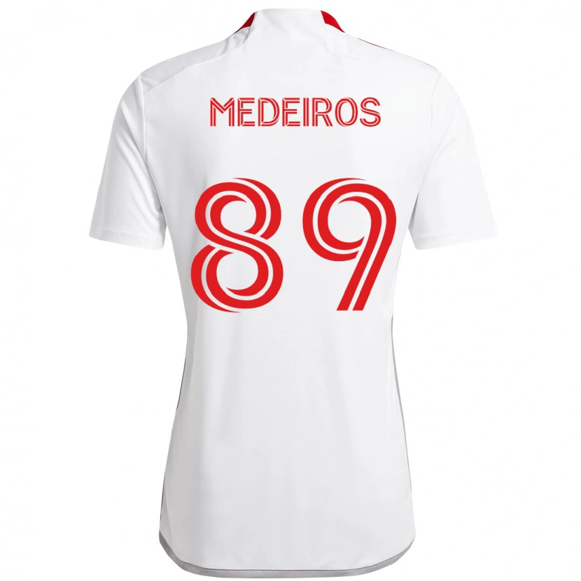 Danxen Børn Matthew Medeiros #89 Rød Hvid Udebane Spillertrøjer 2025/26 Trøje T-Shirt