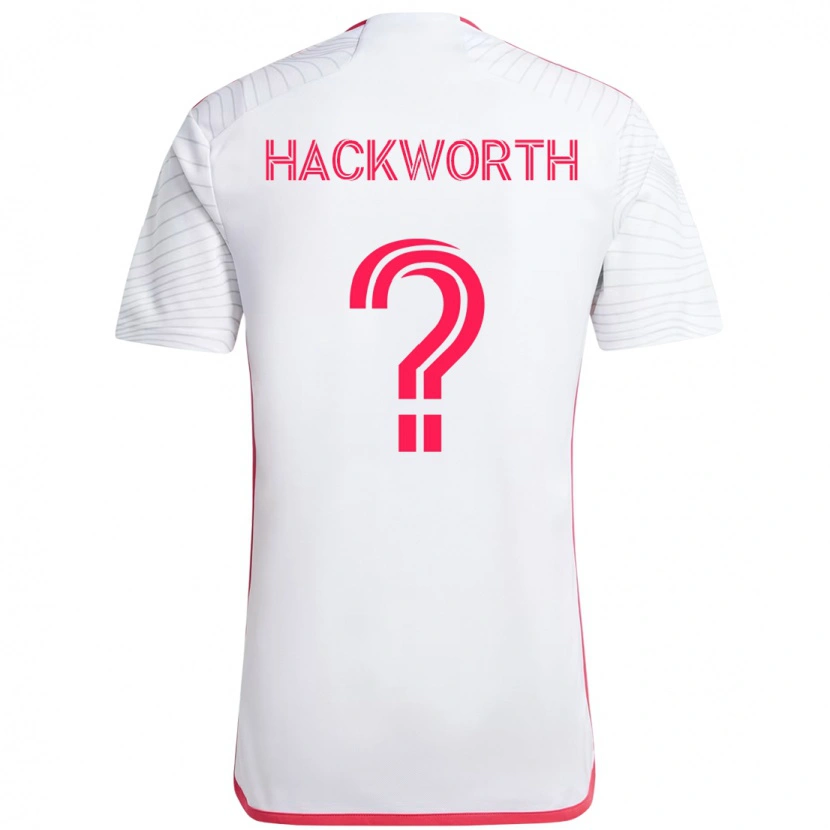 Danxen Børn Larsen Hackworth #0 Magenta Hvid Udebane Spillertrøjer 2025/26 Trøje T-Shirt