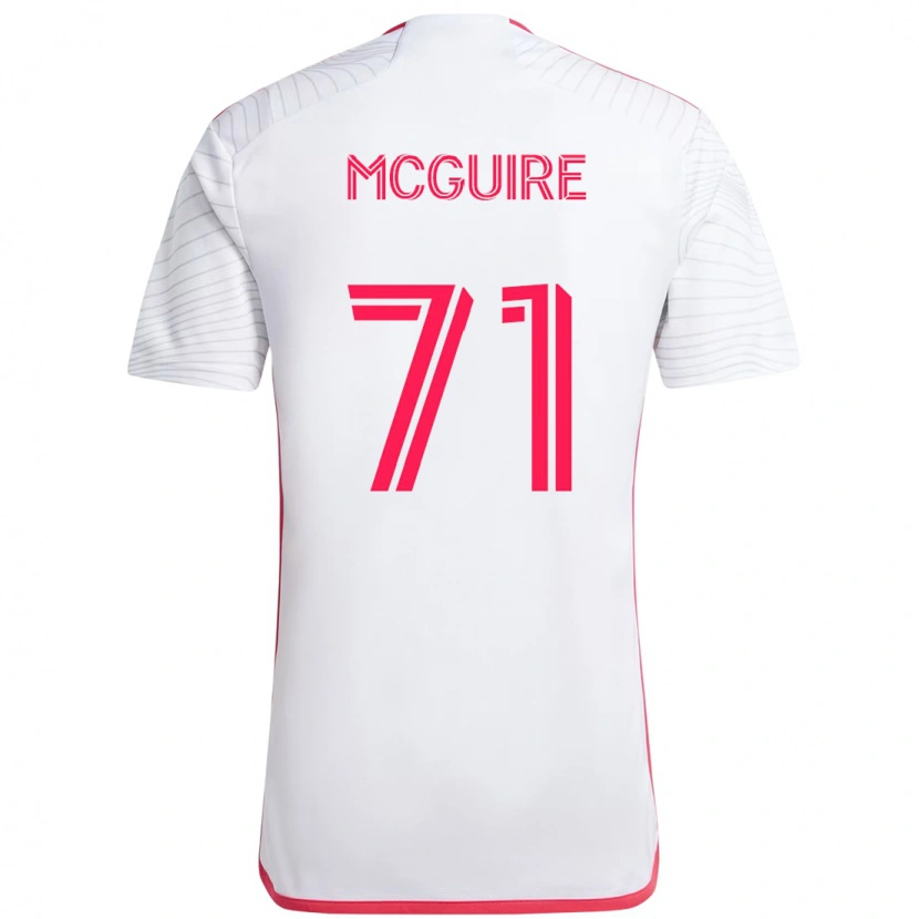 Danxen Børn Nolan Mcguire #71 Magenta Hvid Udebane Spillertrøjer 2025/26 Trøje T-Shirt
