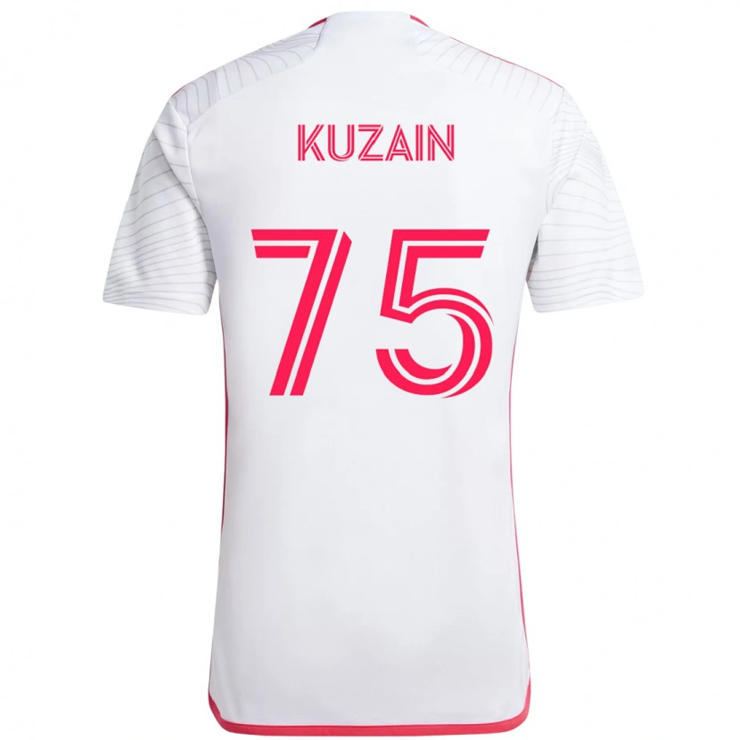 Danxen Børn Wan Kuzain #75 Magenta Hvid Udebane Spillertrøjer 2025/26 Trøje T-Shirt
