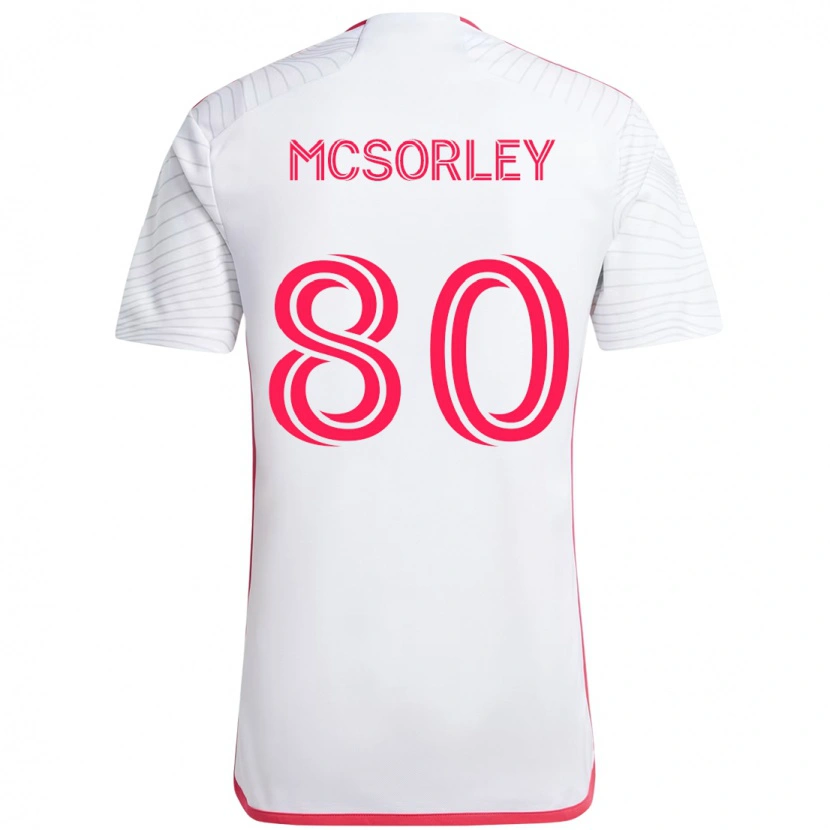 Danxen Børn Brendan Mcsorley #80 Magenta Hvid Udebane Spillertrøjer 2025/26 Trøje T-Shirt