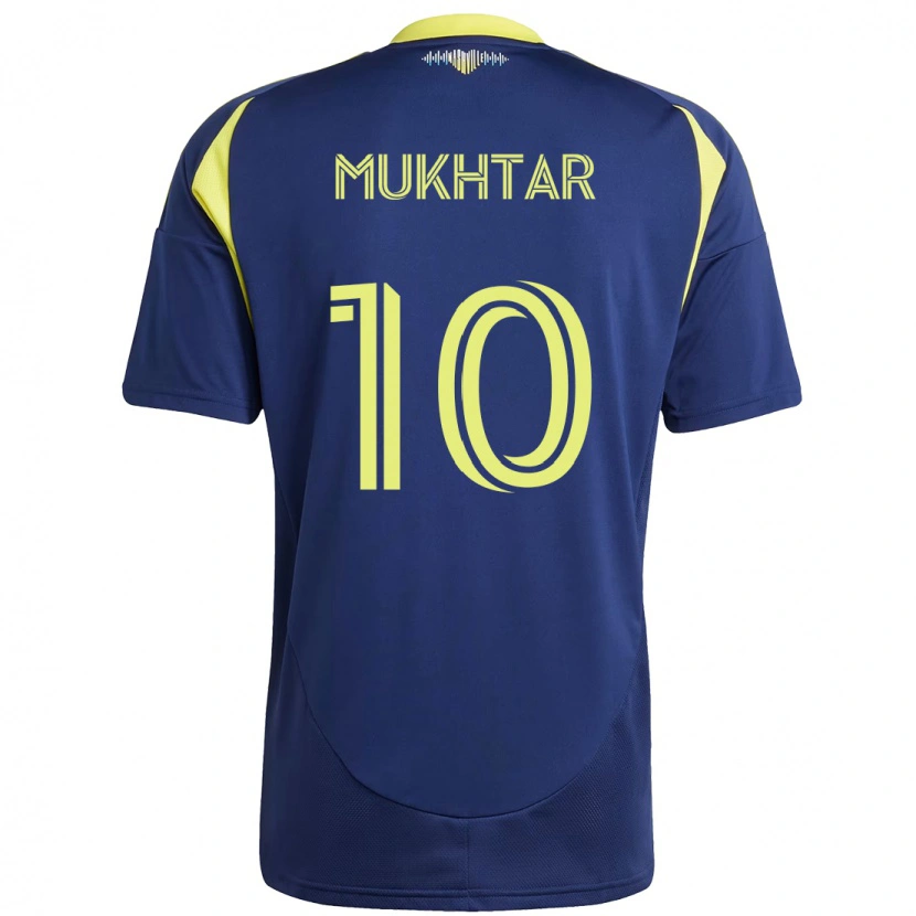 Danxen Børn Hany Mukhtar #10 Gul Marineblå Udebane Spillertrøjer 2025/26 Trøje T-Shirt