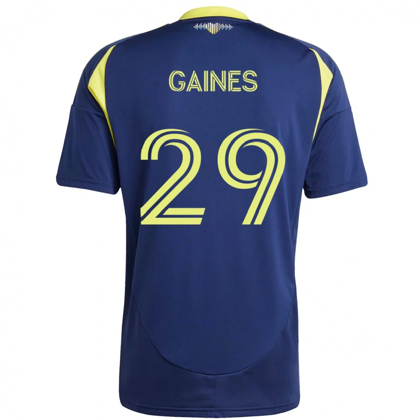 Danxen Børn Julian Gaines #29 Gul Marineblå Udebane Spillertrøjer 2025/26 Trøje T-Shirt
