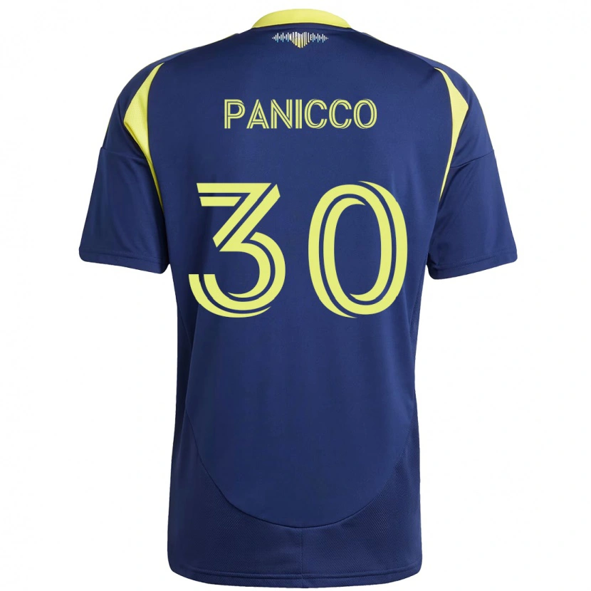Danxen Børn Elliot Panicco #30 Gul Marineblå Udebane Spillertrøjer 2025/26 Trøje T-Shirt