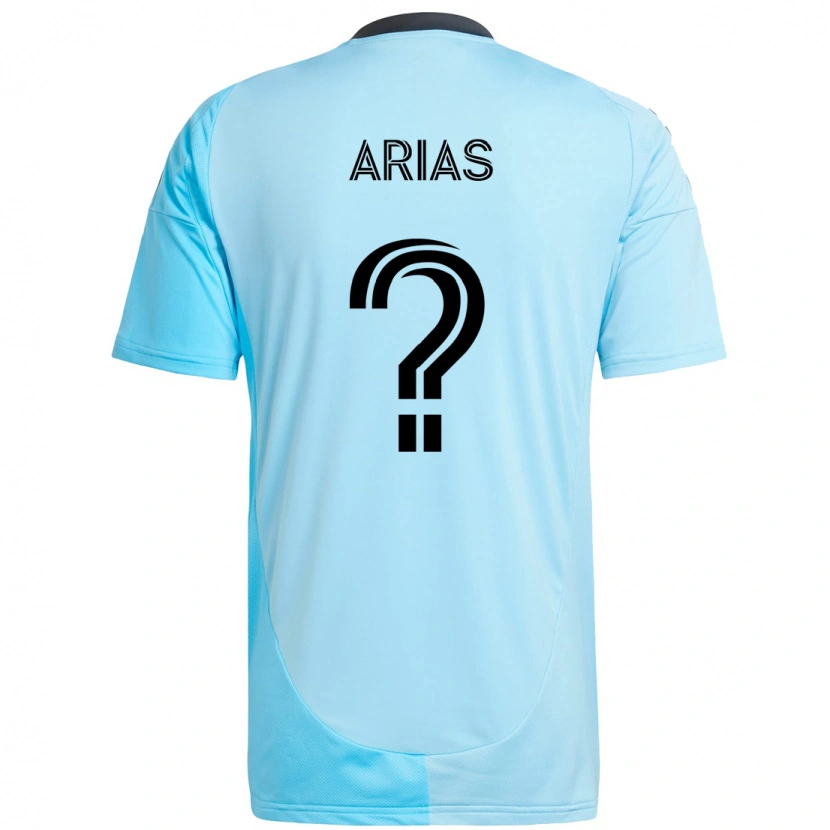 Danxen Børn Justin Arias #0 Sort Blå Udebane Spillertrøjer 2025/26 Trøje T-Shirt