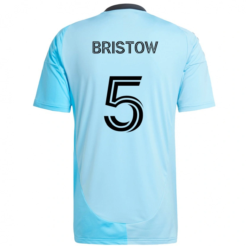 Danxen Børn Ethan Bristow #5 Sort Blå Udebane Spillertrøjer 2025/26 Trøje T-Shirt