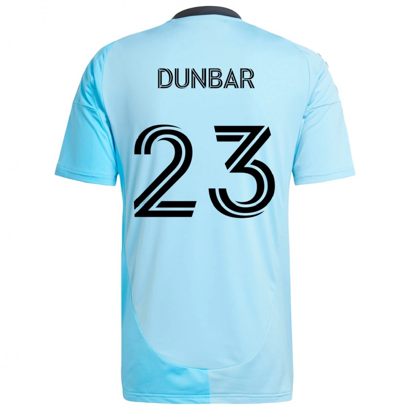 Danxen Børn Cameron Dunbar #23 Sort Blå Udebane Spillertrøjer 2025/26 Trøje T-Shirt