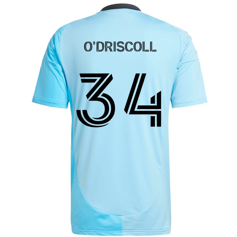 Danxen Børn Rory O'driscoll #34 Sort Blå Udebane Spillertrøjer 2025/26 Trøje T-Shirt