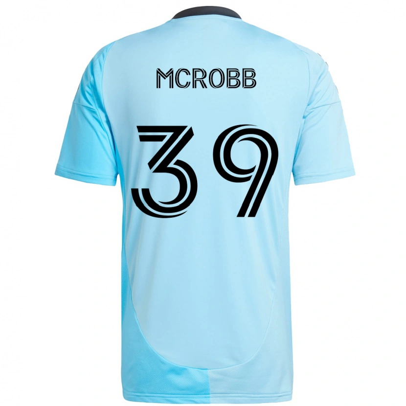 Danxen Børn Finn Mcrobb #39 Sort Blå Udebane Spillertrøjer 2025/26 Trøje T-Shirt