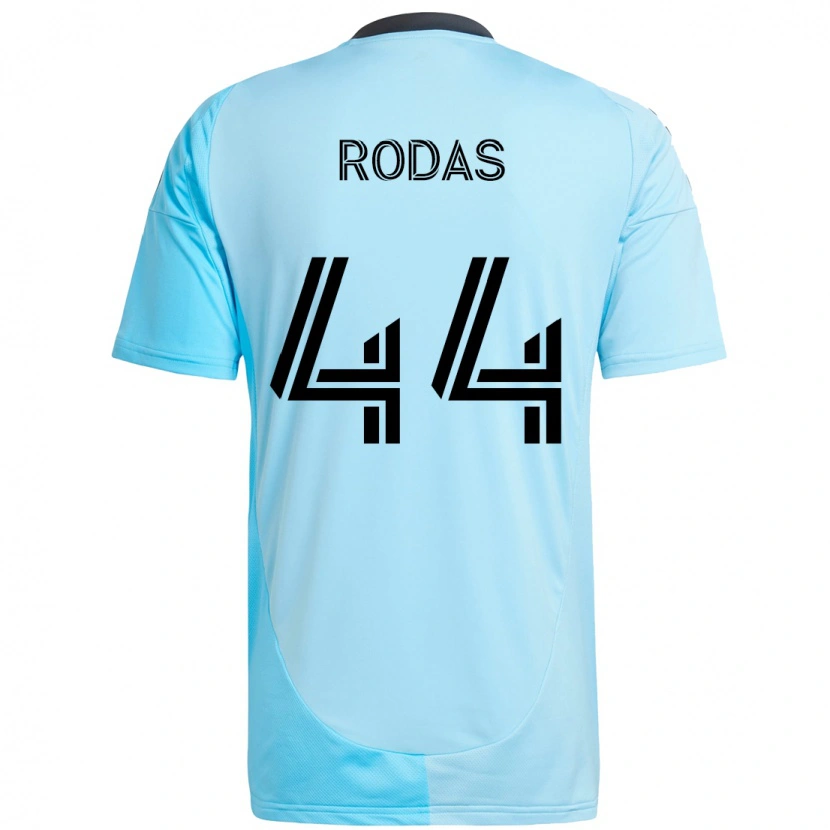 Danxen Børn Geremy Rodas #44 Sort Blå Udebane Spillertrøjer 2025/26 Trøje T-Shirt
