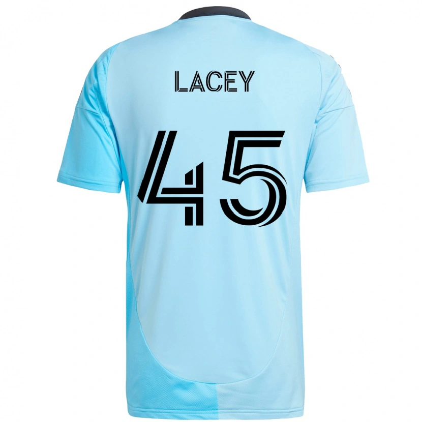 Danxen Børn Kameron Lacey #45 Sort Blå Udebane Spillertrøjer 2025/26 Trøje T-Shirt