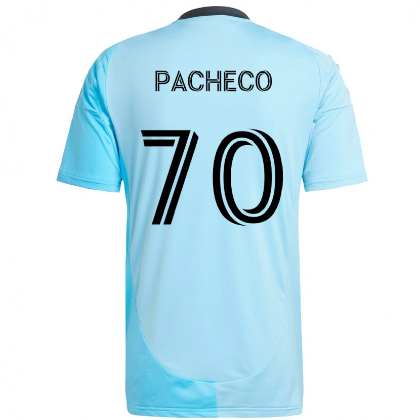 Danxen Børn Diogo Pacheco #70 Sort Blå Udebane Spillertrøjer 2025/26 Trøje T-Shirt