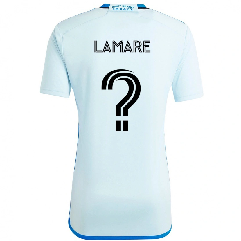 Danxen Børn Samuel Lamare #0 Mørkeblå Sort Udebane Spillertrøjer 2025/26 Trøje T-Shirt