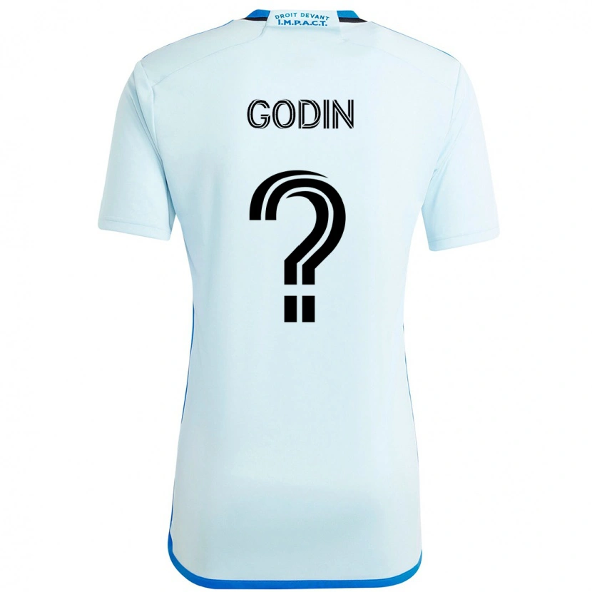 Danxen Børn Étienne Godin #0 Mørkeblå Sort Udebane Spillertrøjer 2025/26 Trøje T-Shirt
