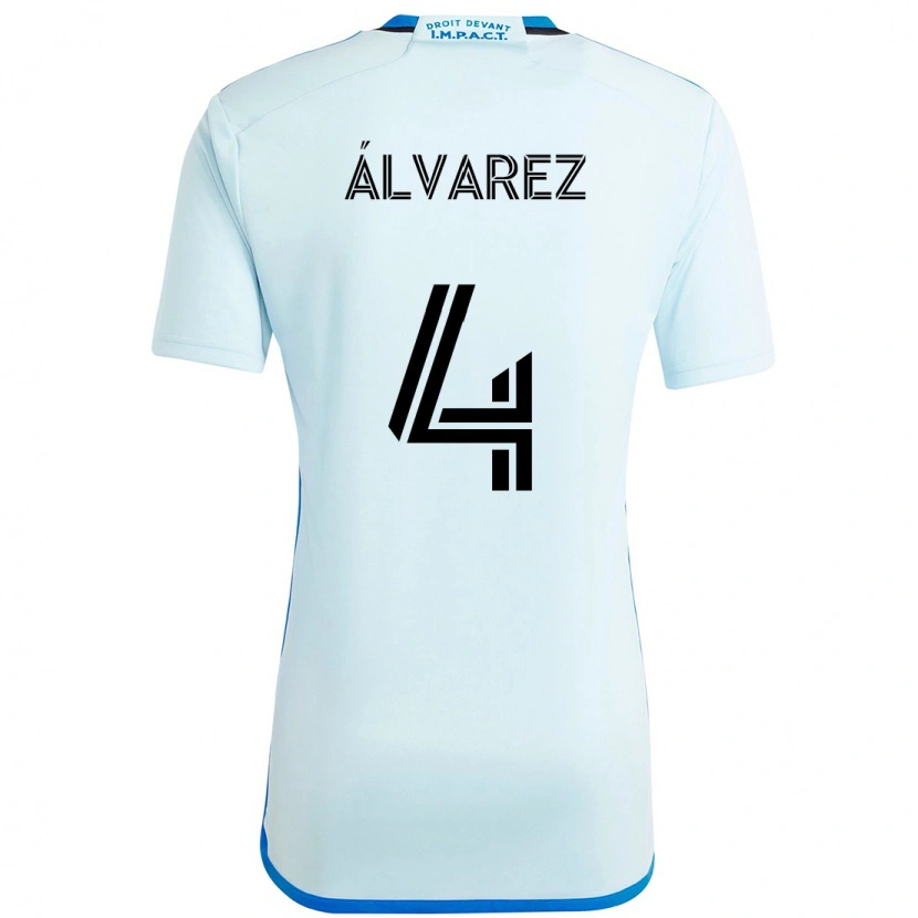 Danxen Børn Fernando Álvarez #4 Mørkeblå Sort Udebane Spillertrøjer 2025/26 Trøje T-Shirt
