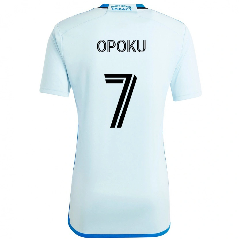 Danxen Børn Kwadwo Opoku #7 Mørkeblå Sort Udebane Spillertrøjer 2025/26 Trøje T-Shirt