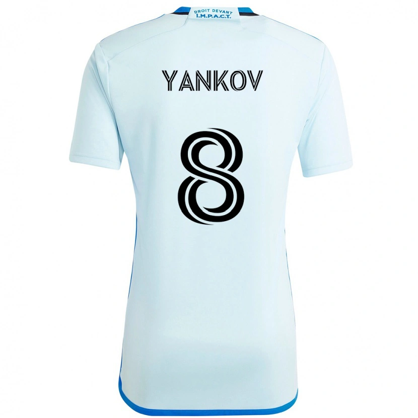 Danxen Børn Dominik Yankov #8 Mørkeblå Sort Udebane Spillertrøjer 2025/26 Trøje T-Shirt