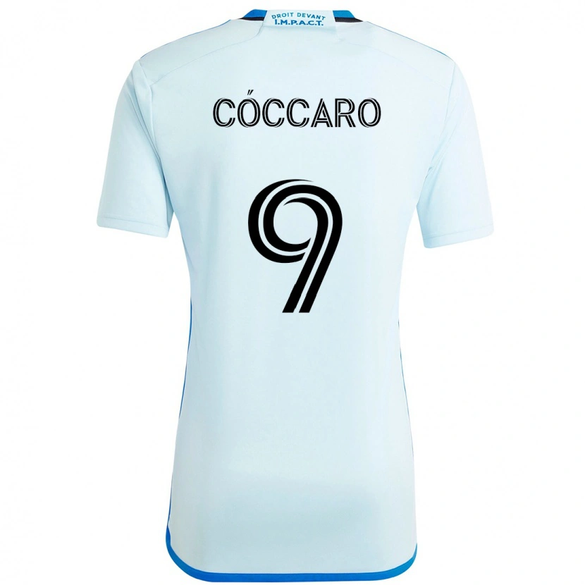 Danxen Børn Matías Cóccaro #9 Mørkeblå Sort Udebane Spillertrøjer 2025/26 Trøje T-Shirt