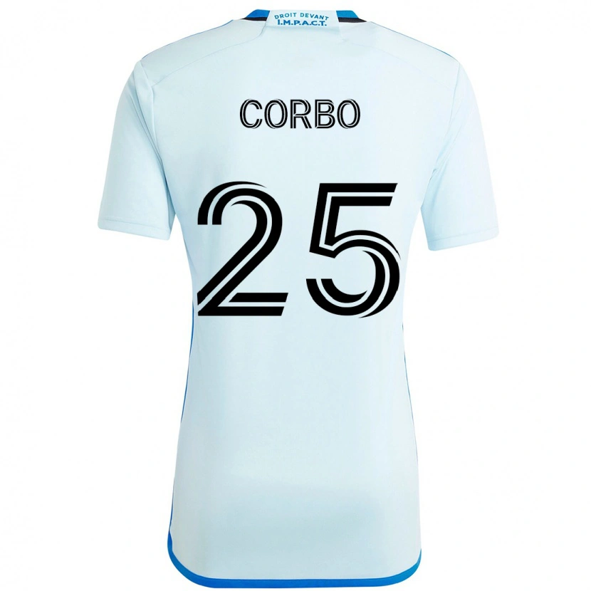 Danxen Børn Gabriele Corbo #25 Mørkeblå Sort Udebane Spillertrøjer 2025/26 Trøje T-Shirt