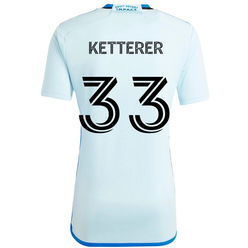 Danxen Børn Logan Ketterer #33 Mørkeblå Sort Udebane Spillertrøjer 2025/26 Trøje T-Shirt