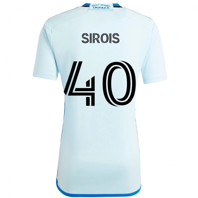 Danxen Børn Jonathan Sirois #40 Mørkeblå Sort Udebane Spillertrøjer 2025/26 Trøje T-Shirt