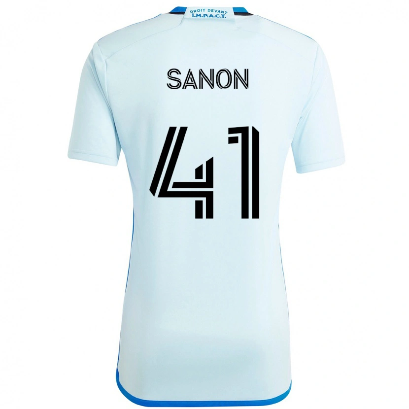 Danxen Børn Jérémy Sanon #41 Mørkeblå Sort Udebane Spillertrøjer 2025/26 Trøje T-Shirt