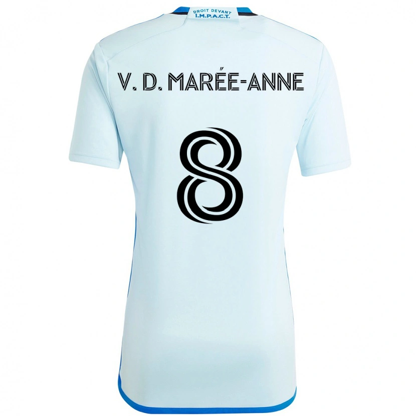 Danxen Børn Van Doesburg Marée-Anne #8 Mørkeblå Sort Udebane Spillertrøjer 2025/26 Trøje T-Shirt
