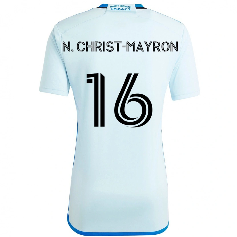 Danxen Børn Brou Aya N'ta Christ-Mayron #16 Mørkeblå Sort Udebane Spillertrøjer 2025/26 Trøje T-Shirt