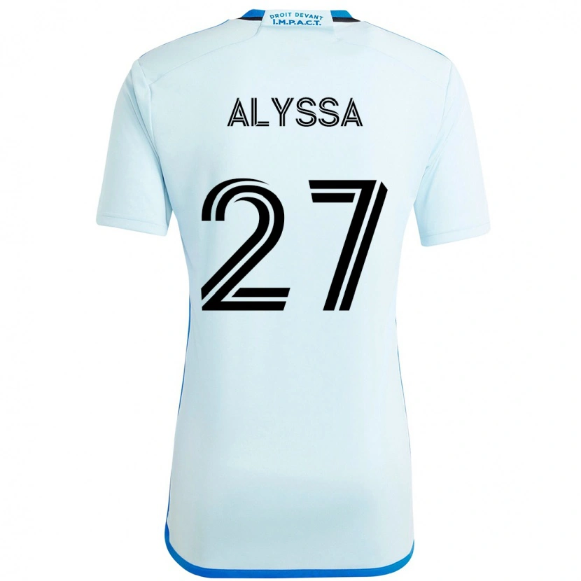 Danxen Børn Garreaud Alyssa #27 Mørkeblå Sort Udebane Spillertrøjer 2025/26 Trøje T-Shirt