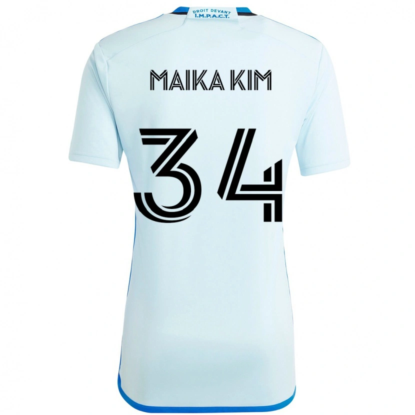 Danxen Børn Guerrier Maika Kim #34 Mørkeblå Sort Udebane Spillertrøjer 2025/26 Trøje T-Shirt