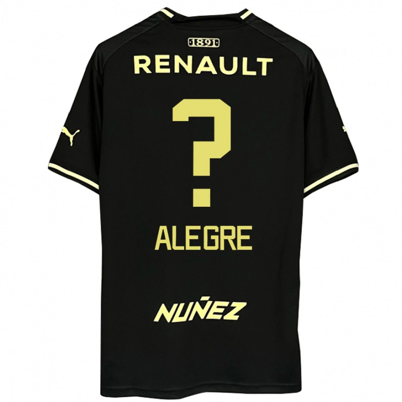 Danxen Børn Ignacio Alegre #0 Gul Sort Udebane Spillertrøjer 2025/26 Trøje T-Shirt