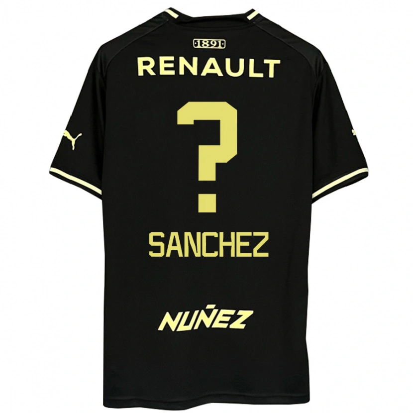 Danxen Børn Juan Sanchez #0 Gul Sort Udebane Spillertrøjer 2025/26 Trøje T-Shirt