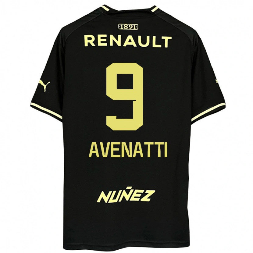 Danxen Børn Felipe Avenatti #9 Gul Sort Udebane Spillertrøjer 2025/26 Trøje T-Shirt