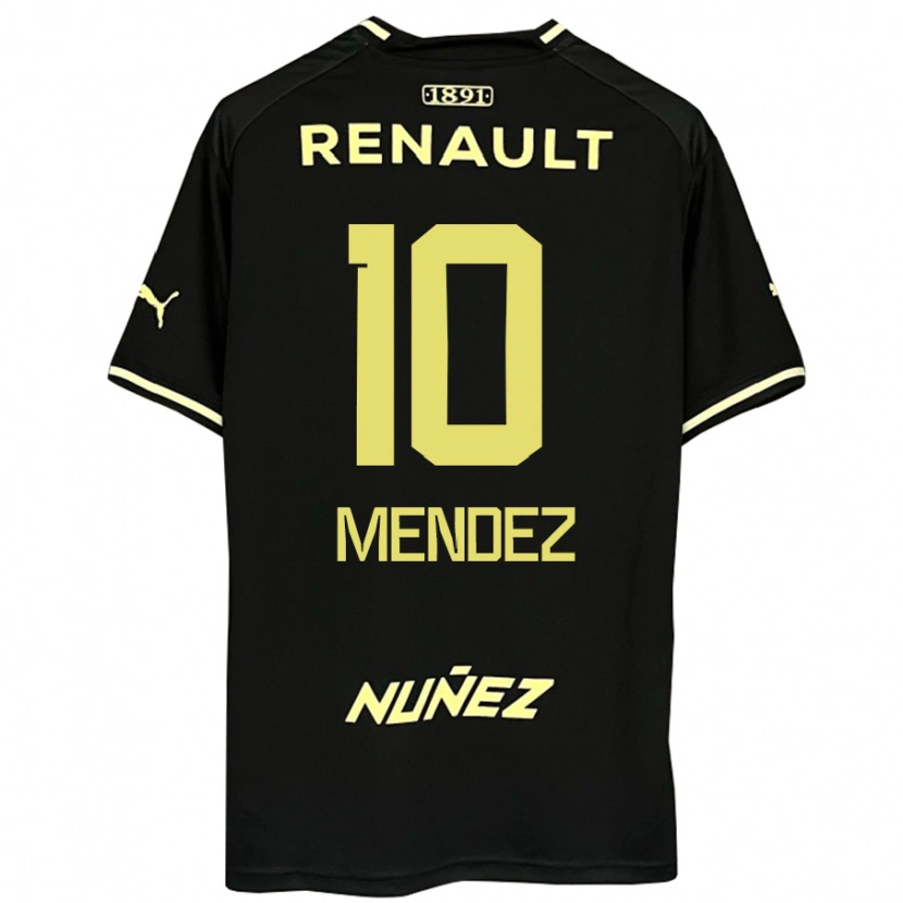 Danxen Børn Kevin Méndez #10 Gul Sort Udebane Spillertrøjer 2025/26 Trøje T-Shirt