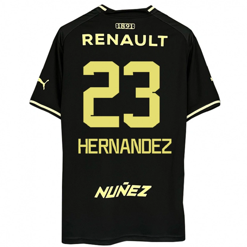 Danxen Børn Abel Hernandez #23 Gul Sort Udebane Spillertrøjer 2025/26 Trøje T-Shirt