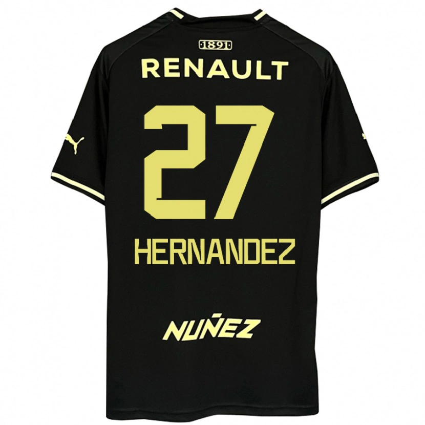 Danxen Børn Lucas Hernández #27 Gul Sort Udebane Spillertrøjer 2025/26 Trøje T-Shirt