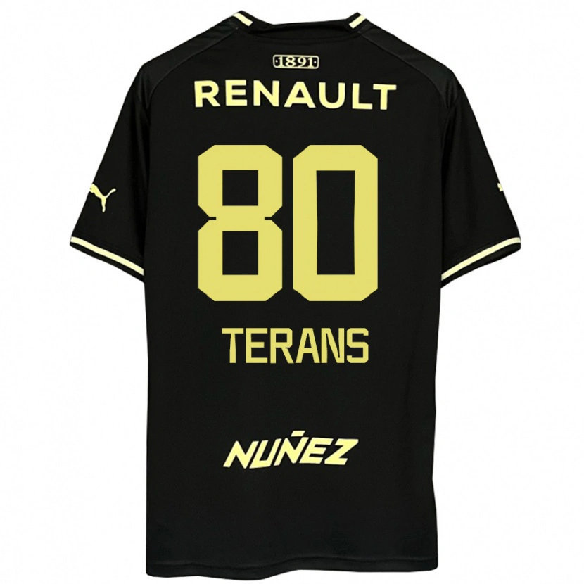 Danxen Børn David Terans #80 Gul Sort Udebane Spillertrøjer 2025/26 Trøje T-Shirt