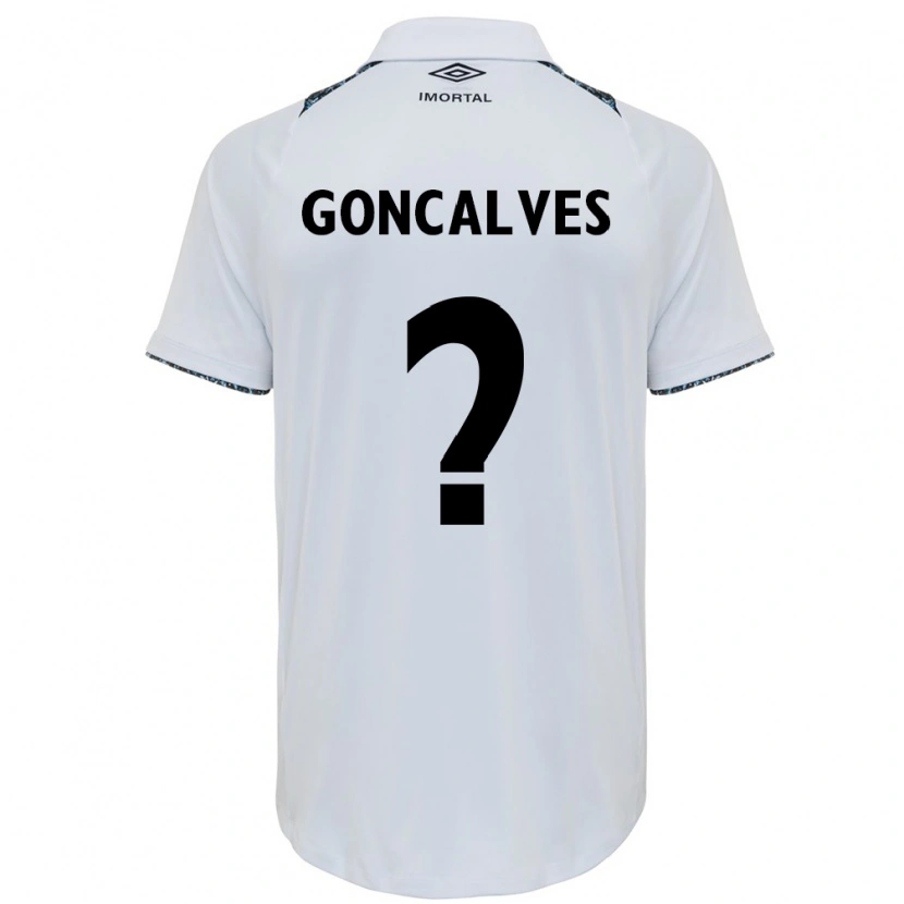 Danxen Børn Matheus Gonçalves #0 Blå Sort Hvid Udebane Spillertrøjer 2025/26 Trøje T-Shirt