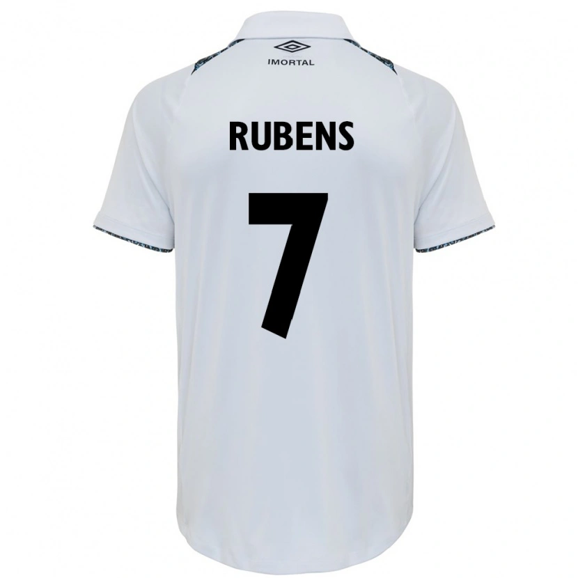 Danxen Børn Rubens #7 Blå Sort Hvid Udebane Spillertrøjer 2025/26 Trøje T-Shirt