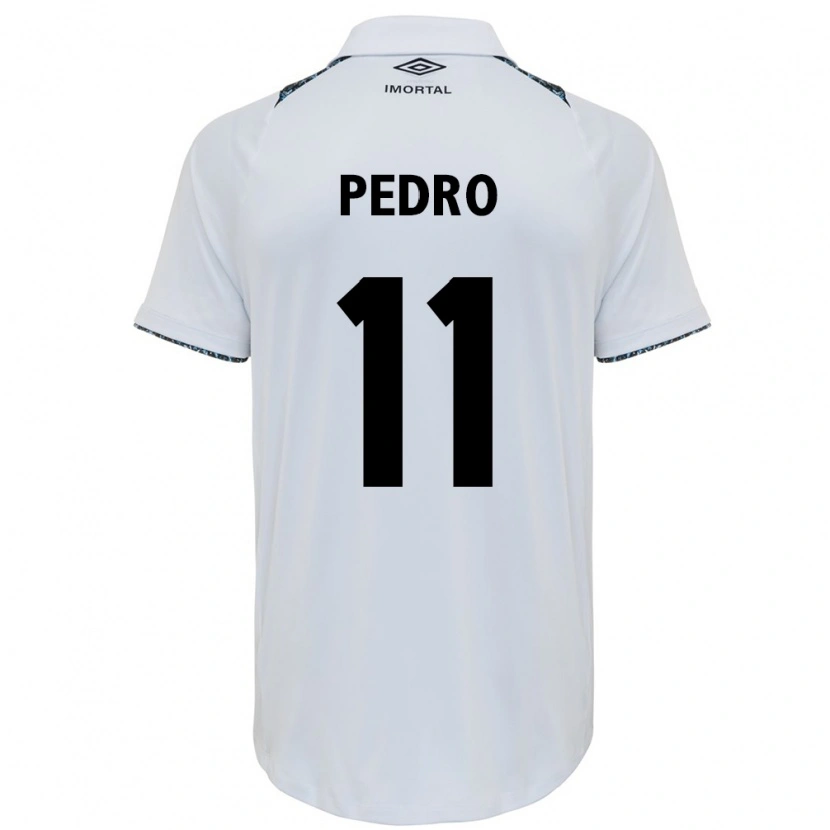 Danxen Børn João Pedro #11 Blå Sort Hvid Udebane Spillertrøjer 2025/26 Trøje T-Shirt