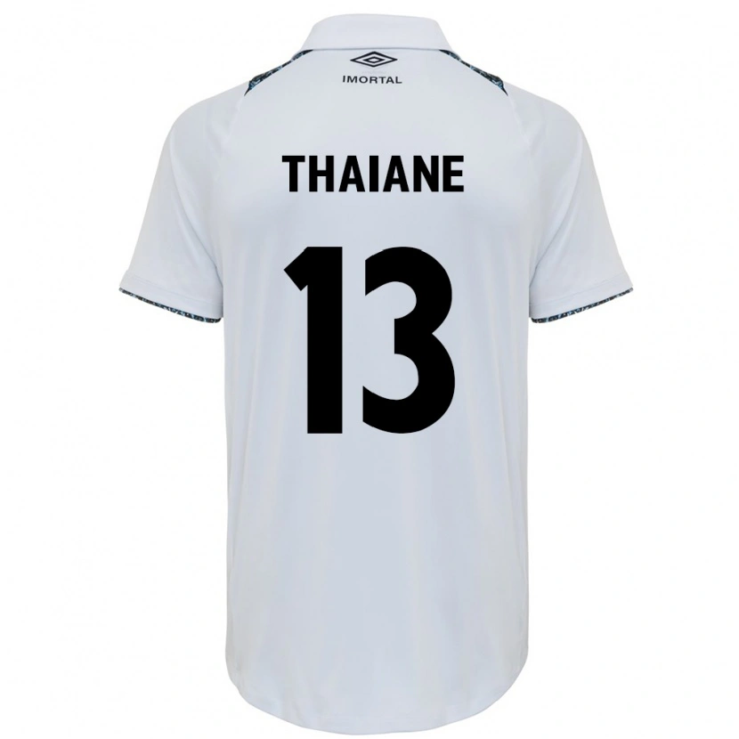 Danxen Børn Thaiane #13 Blå Sort Hvid Udebane Spillertrøjer 2025/26 Trøje T-Shirt