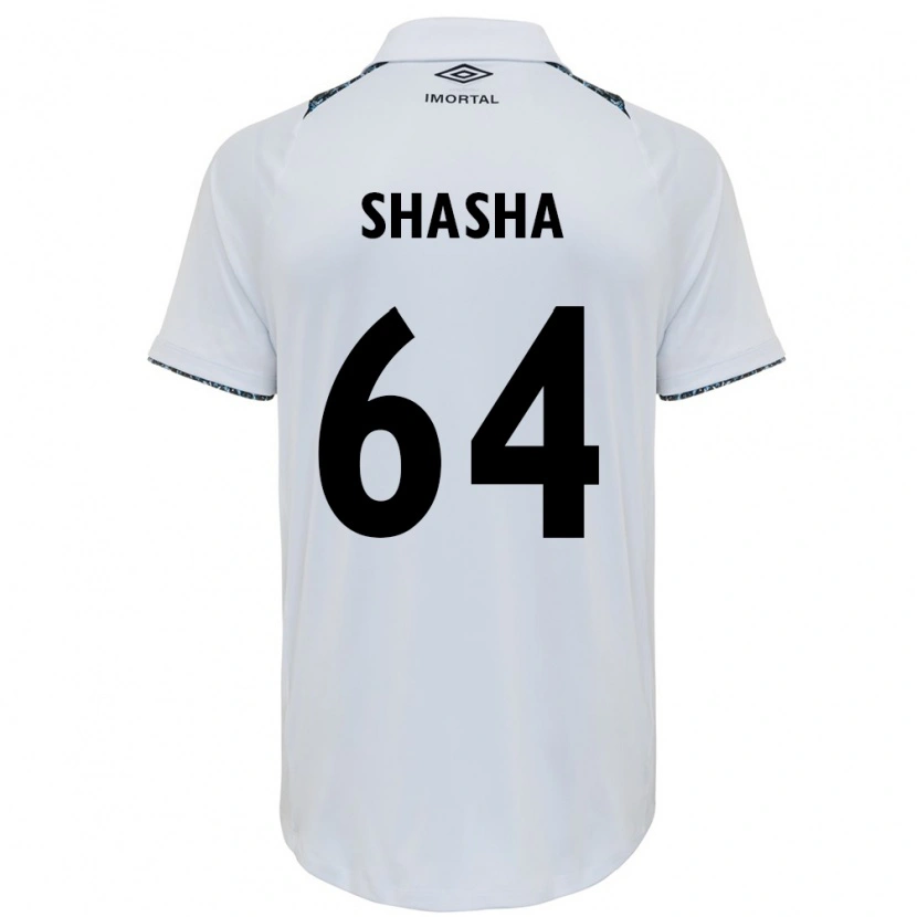 Danxen Børn Shashá #64 Blå Sort Hvid Udebane Spillertrøjer 2025/26 Trøje T-Shirt