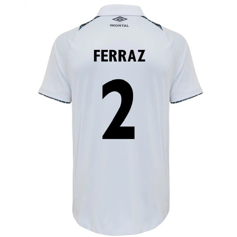 Danxen Børn Victor Ferraz #2 Blå Sort Hvid Udebane Spillertrøjer 2025/26 Trøje T-Shirt